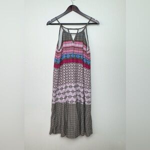 Prana Women’s Boho Dress Small Boho Geometric Flowy Summer Casual Wild Orchid